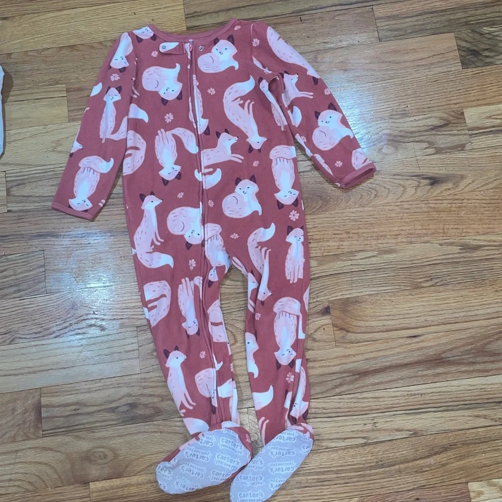 Carters BUNDLE 5 FOOTSIE PAMAJAS set Cozy Polar Bear Kids Pajamas Blue